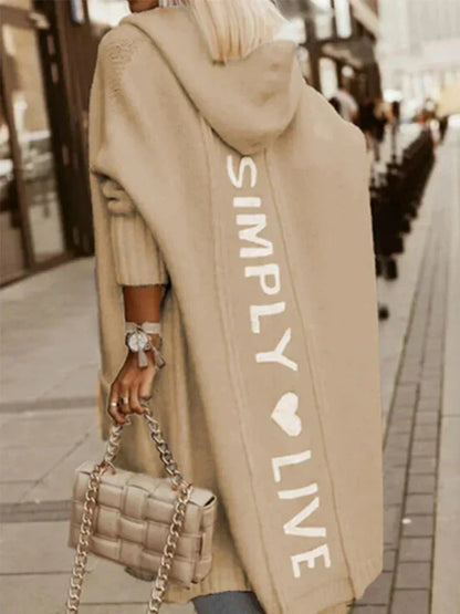 LM | Long cardigan with hood