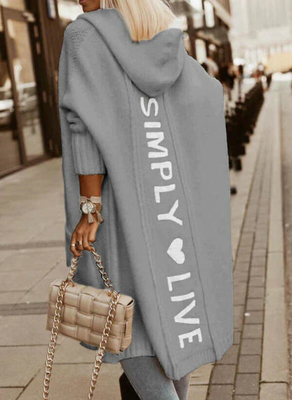 LM | Long cardigan with hood