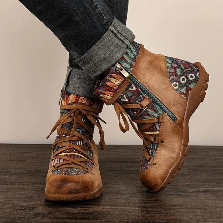 LM | Boho lace-up boots