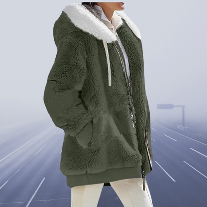 LM | stylish fleece jacket with hood