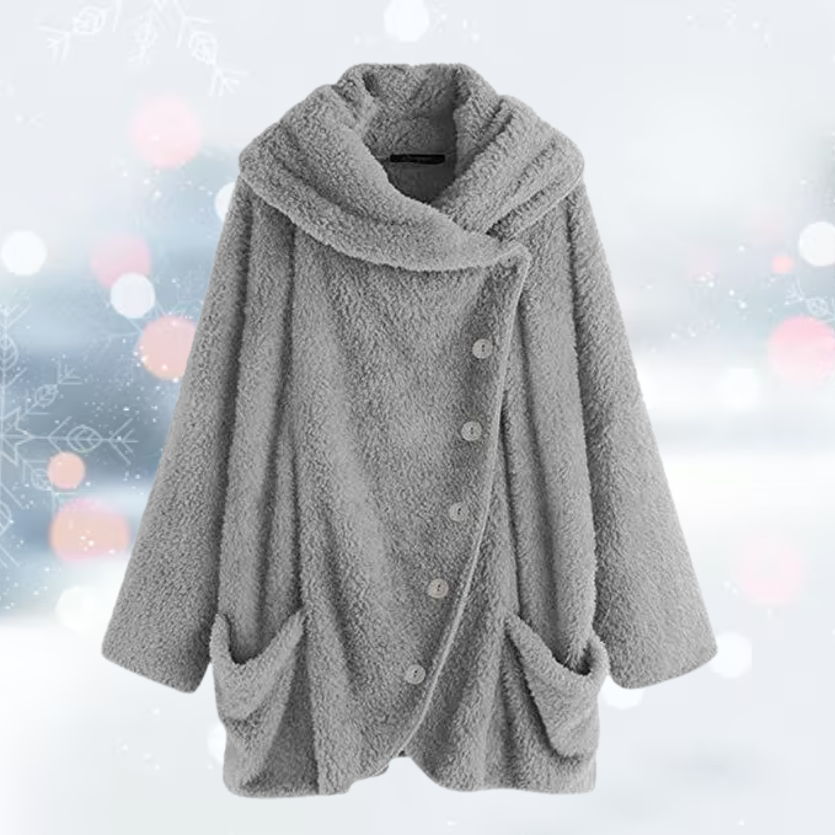 LM | Comfortable jacket with buttons for women