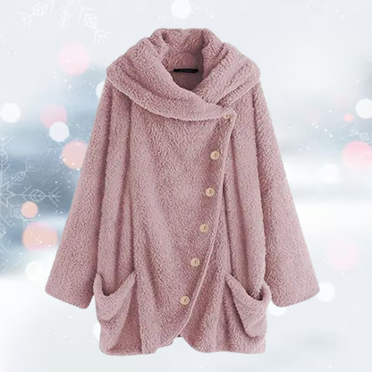 LM | Comfortable jacket with buttons for women