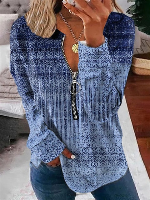 LM | Sweater with floral pattern in vintage look