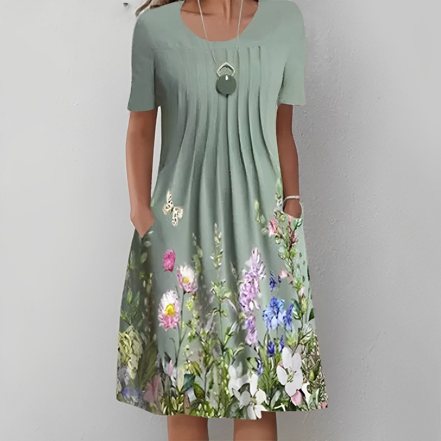 LM | Midi dress with floral print