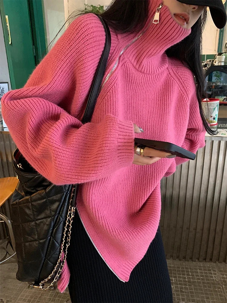 LM | Sweater with high collar
