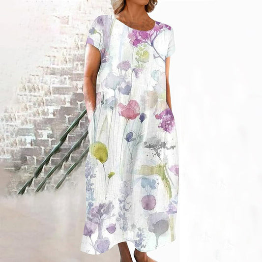 Comstylish Blossom Japanese Flowy Midi Dress