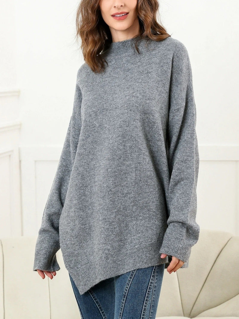 LM | Elegant sweater with side slits