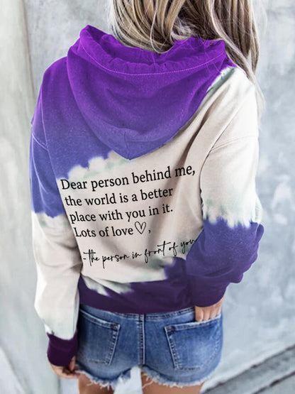 Comstylish Dear Person Behind Me You Matter Gradient Tie Dye Hoodie