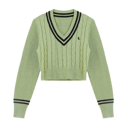 LM | Korean fashion knitted sweater