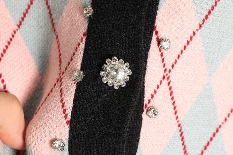 LM | MW Vintage diamond check knit sweater