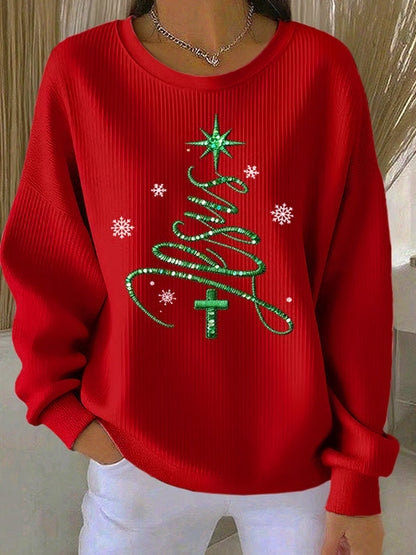Comstylish Women's Casual Faith Christmas Sweatshirt