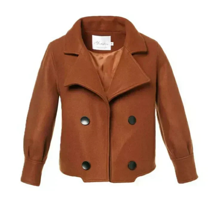 LM | a short single-colored women's coat