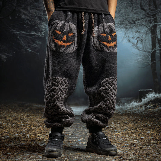 Halloween Pumpkin & Celtic Knot Men's Casual Pants artswardrobe