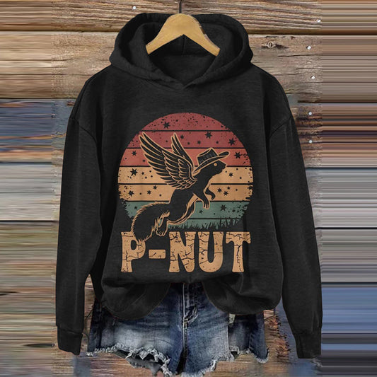 Comstylish Justice For Peanuts P'nut Print Casual Hoodie