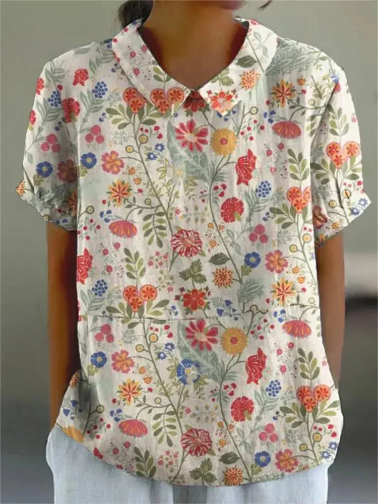 LM | Blouse with floral print for women