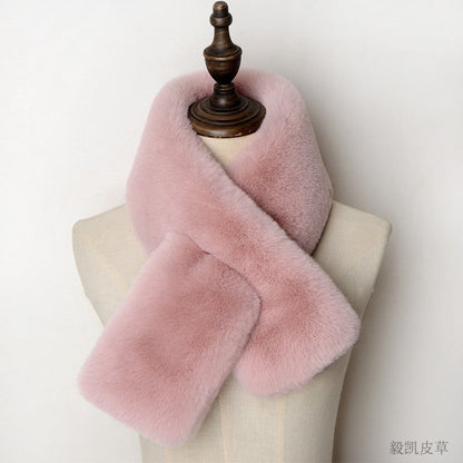 Comstylish Vintage Basic Cozy Ecofriendly Fur Scarf