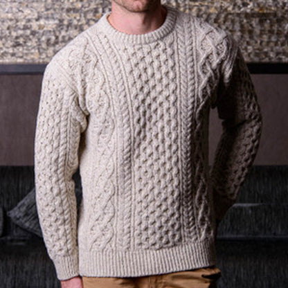 Vintage Chunky Diamond Knit Warm Sweater elevenforest