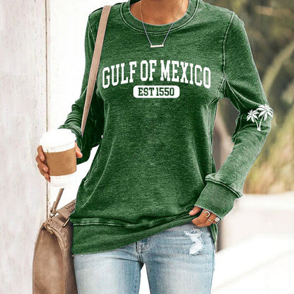 Comstylish Gulf Of Mexico Est 1550 Printed Women's Sweatshirt