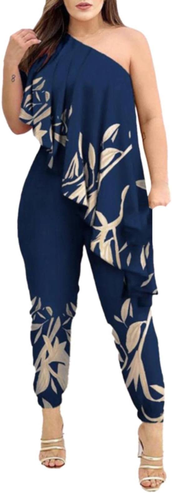 LM | Asymmetric ruffle jumpsuit