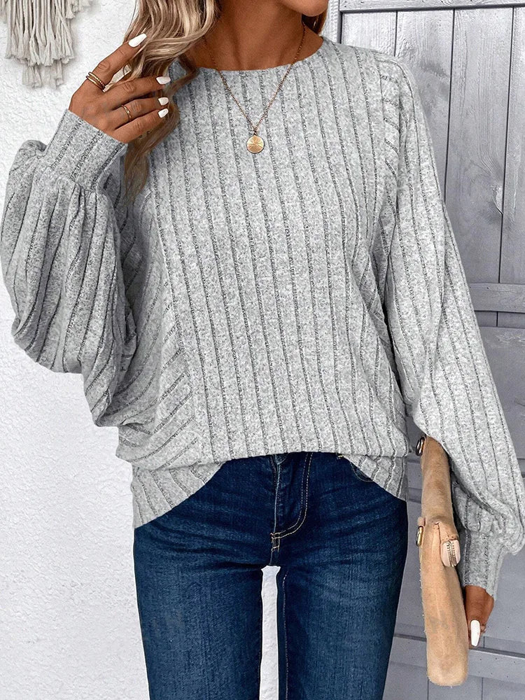 LM | MW - Cozy knitted sweater with balloon sleeves