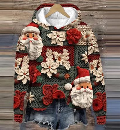 LM | Vintage Santa Hoodie with print