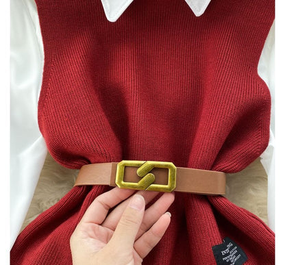 LM | Sleeveless sweater top set