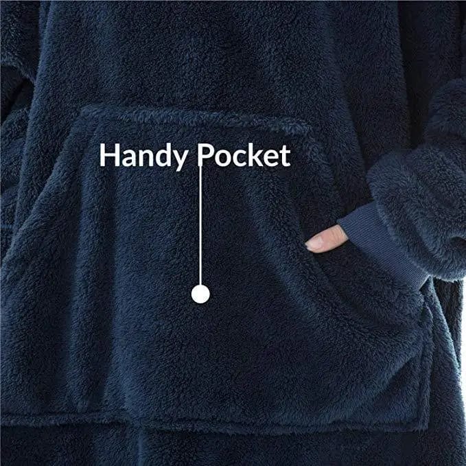 LM | Oversized hooded fleece pullover