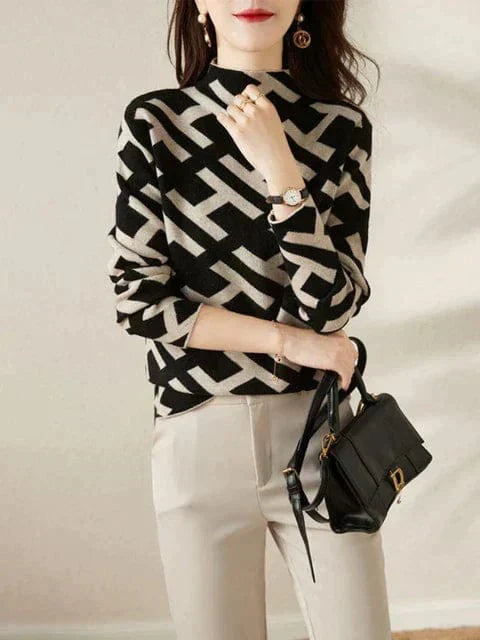 LM | Checked sweater for women