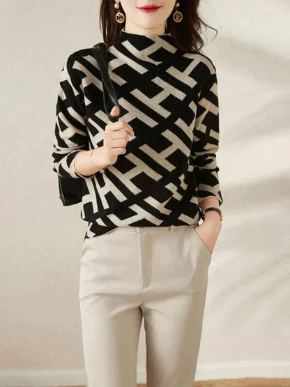LM | Checked sweater for women