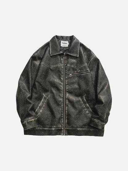 LM | Deep Washed Leather Jacket