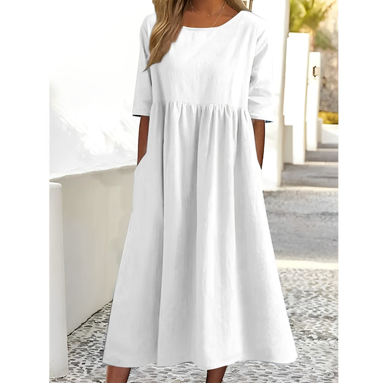 LM | Plain midi dress