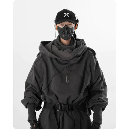 LM | Unisex Functional Wizard Scarf-Collar Sweater