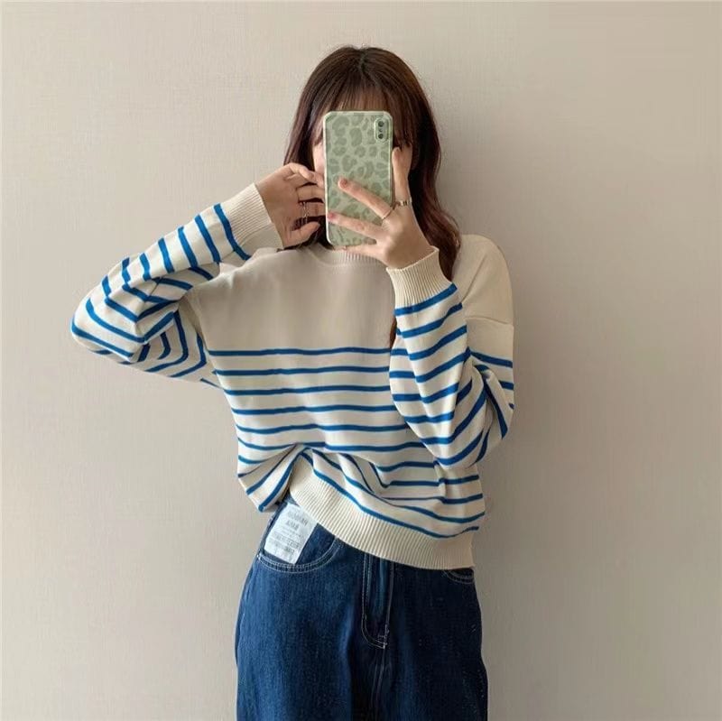 LM | Solid round neck sweater