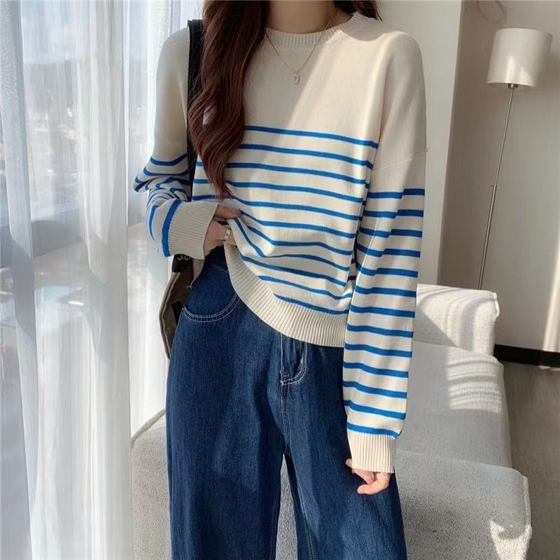 LM | Solid round neck sweater