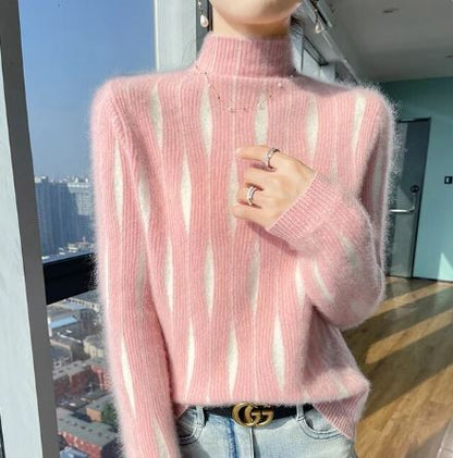 LM | Sweater with half-high neckline