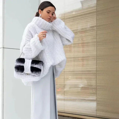 LM | Fluffy turtleneck sweater